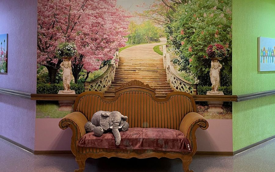 Sofa im Bewohnertreffpunkt